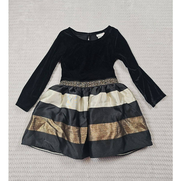 Sweet Heart Rose Other - Sweet Heart Rose Dress Girls Size 3 Velvety Top Rhinestone Waist